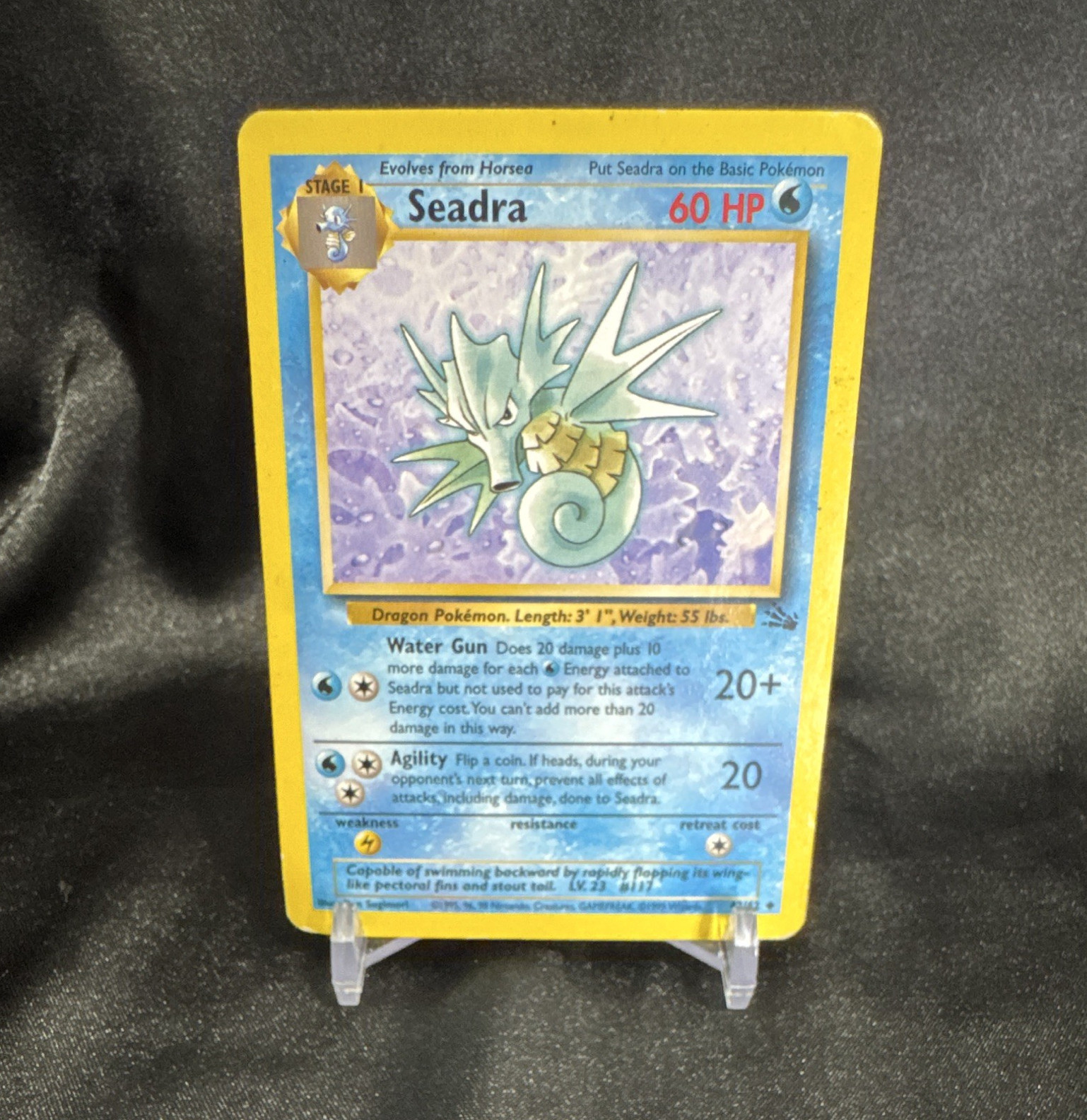 Seadra 42/62 Fossil Unlimited Regular Uncommon English 1999 Pokemon TCG