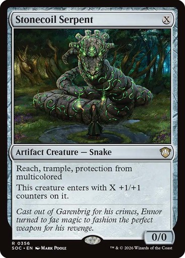 NM Stonecoil Serpent, MTG, Strixhaven Commander, Magic the Gathering, 356