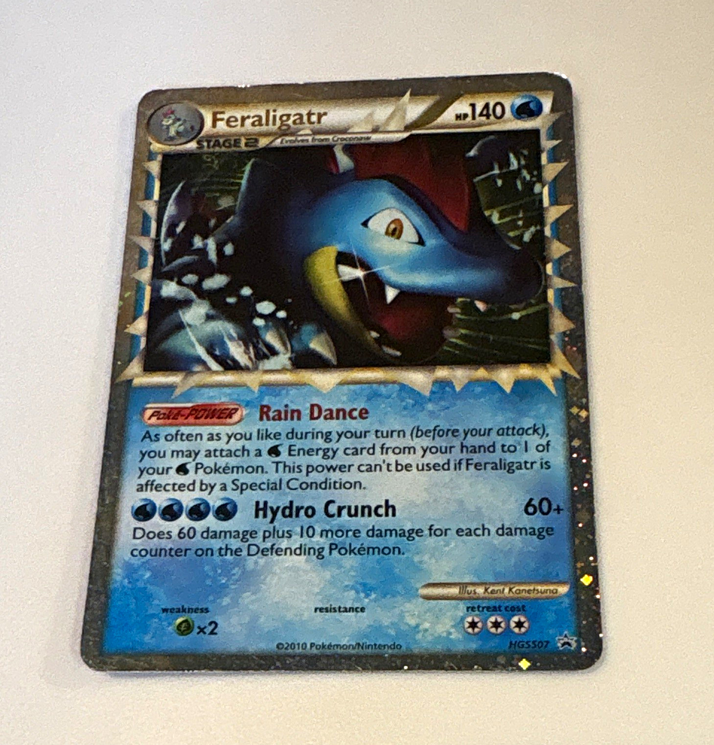 Feraligatr PRIME HGSS07 HGSS Promo Holo Stage 2 140 HP English Rain Dance