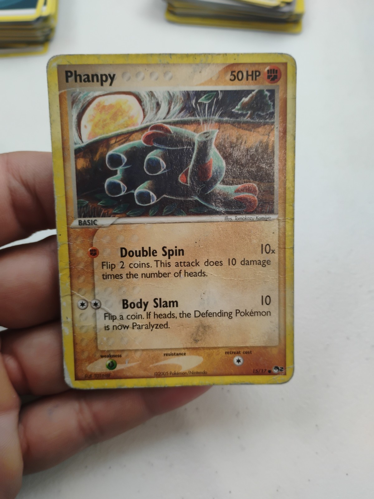 Phanpy 15/17 Common POP Series 2 Pokemon Heavily Played Tomokazu Komiya