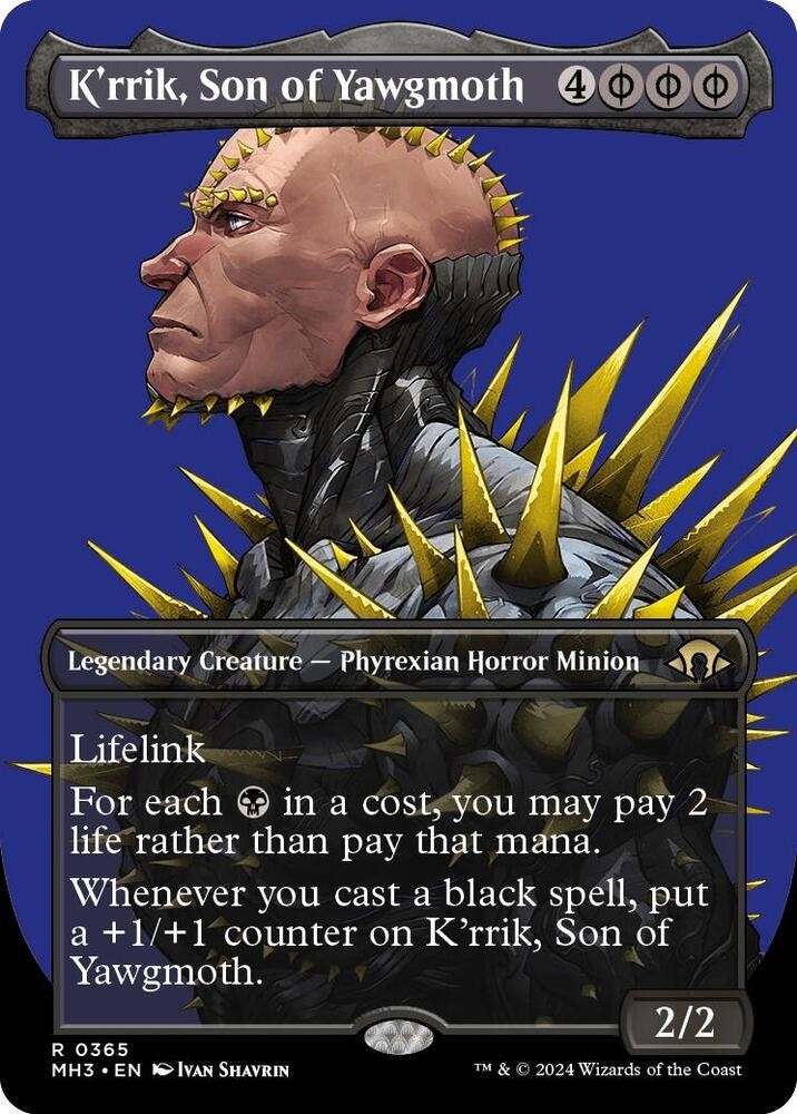 K’rrik, Son of Yawgmoth (Borderless) – Modern Horizons 3 (MH3) NM MTG