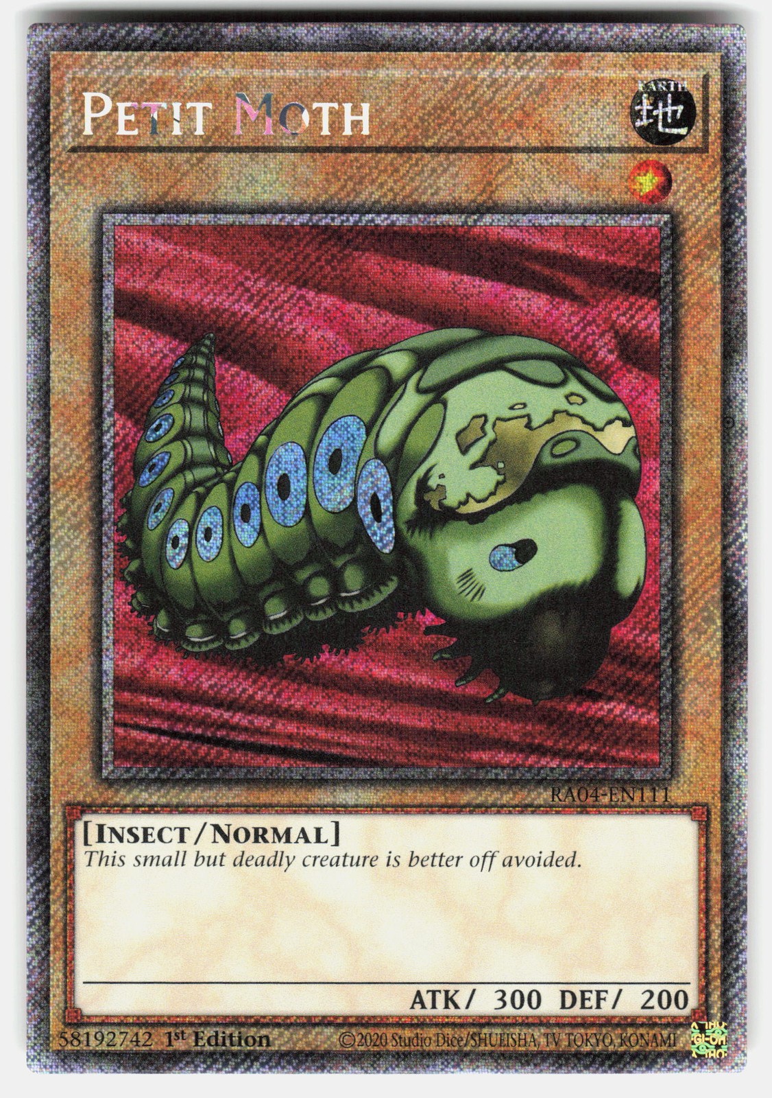 Petit Moth (Platinum Secret Rare) Platinum Secret Rare 1st Edition RA04-EN111…