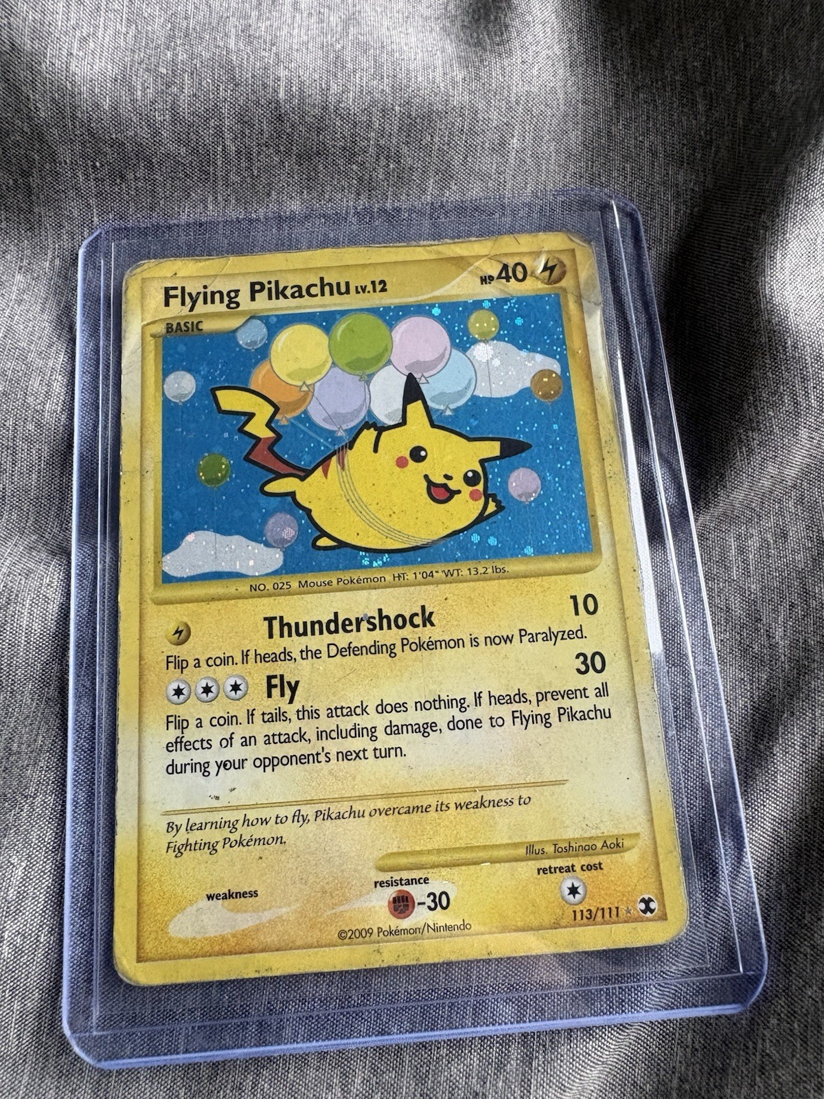 Flying Pikachu 113/111 Rising Rivals Holo Damaged