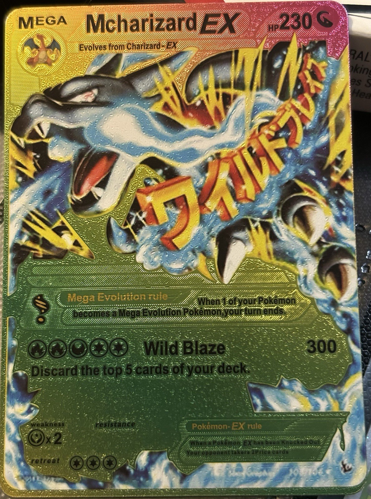 The Pokémon Company M Charizard EX 108/106 Flashfire Full Art Holo ENG HP 230