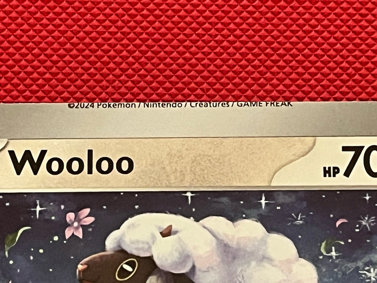 Pokemon Wooloo Reverse Holo Miscut Trademark At Top 124/142 Stellar Crown Card