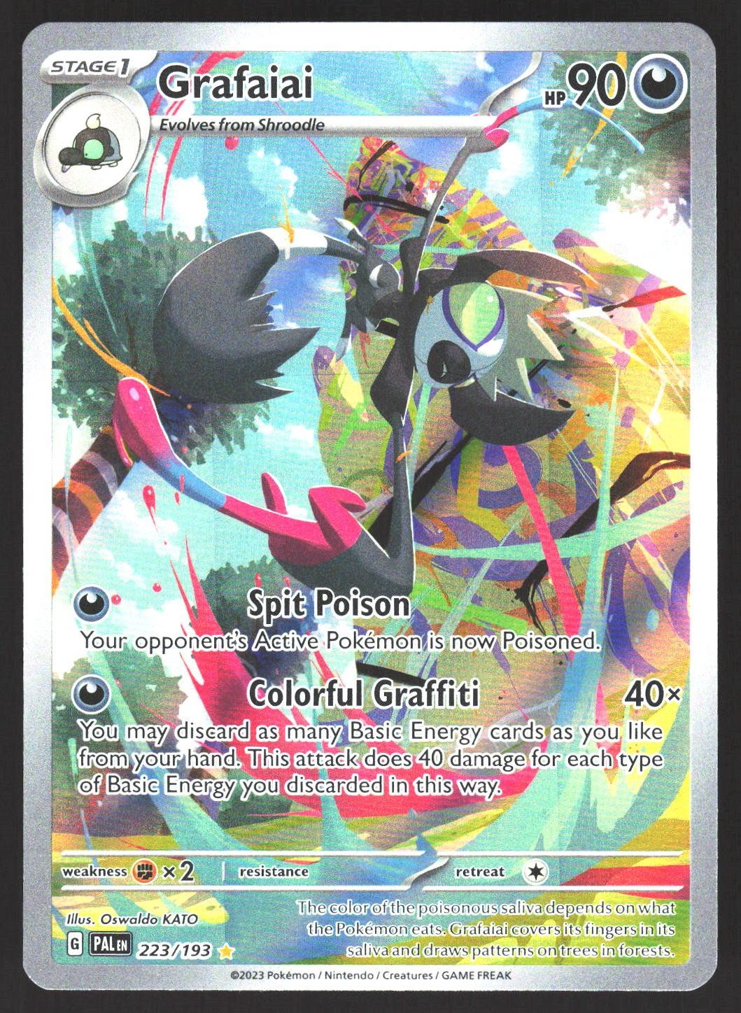 Grafaiai 223/193 Illustration Rare Paldea Evolved Pokemon Holo Lightly Played