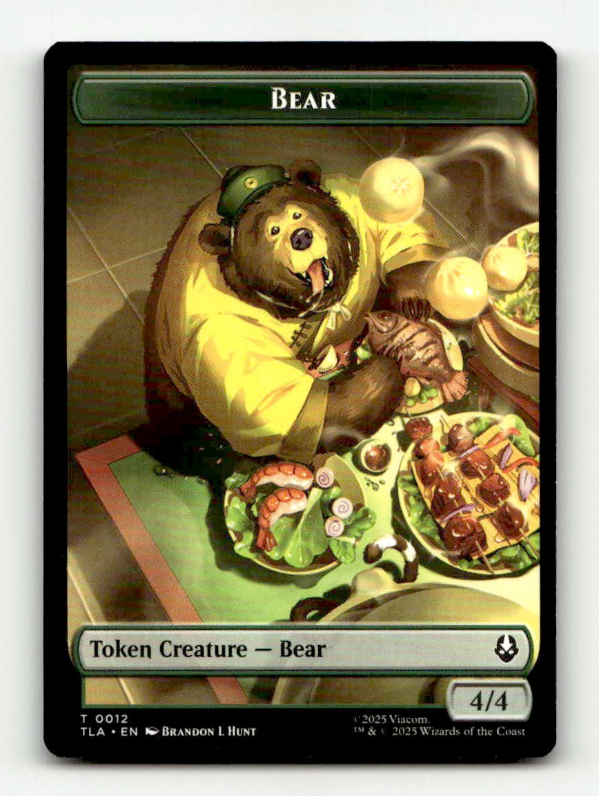 Bear // Food (0020) Double-Sided Token 12 // 20 Avatar: The Last Airbender NM