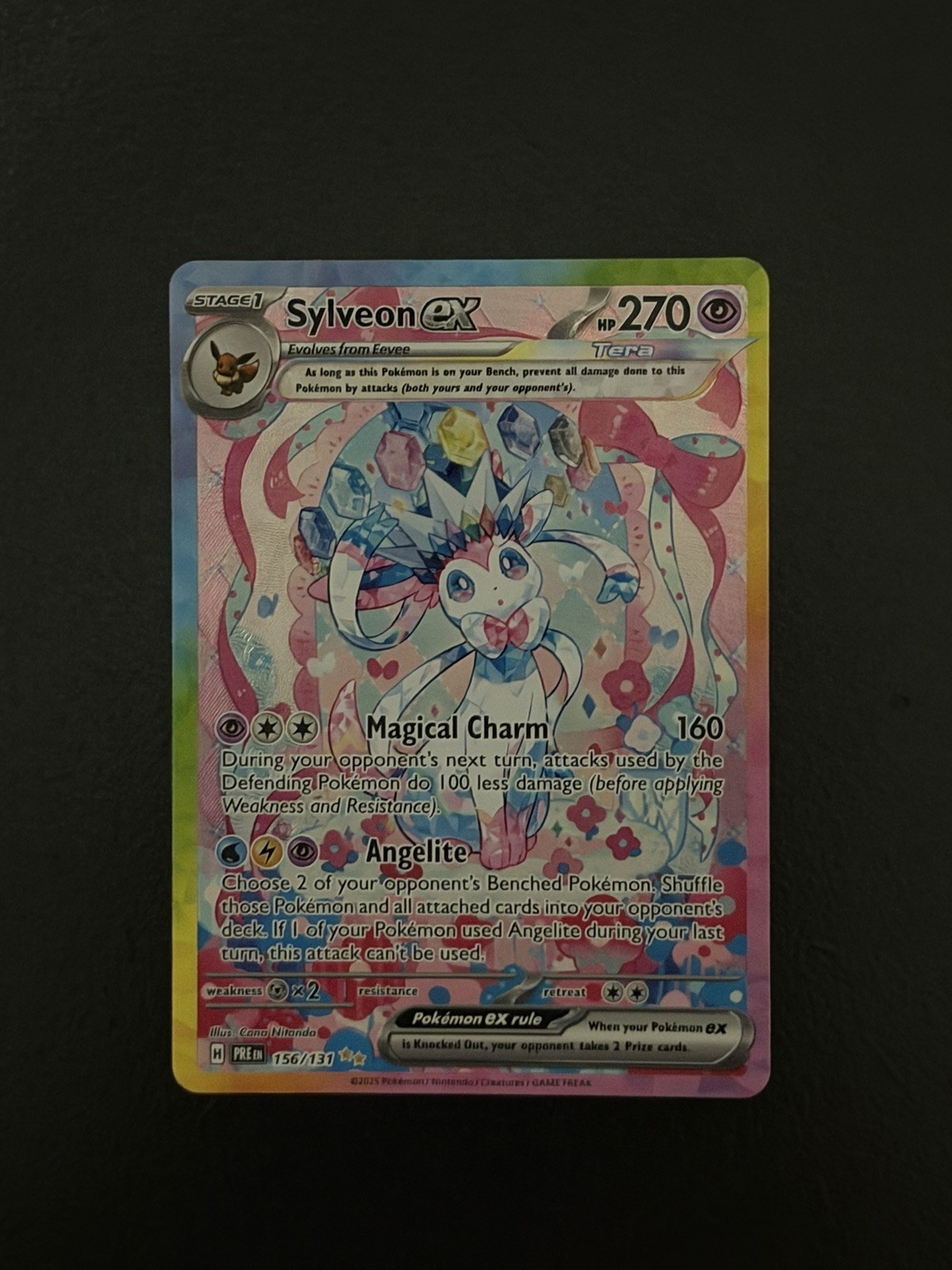 Sylveon ex Scarlet & Violet Prismatic Evolutions #156 Special Illustration Rare