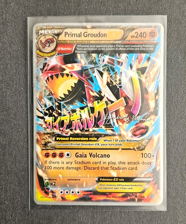Pokémon TCG Primal Groudon-EX Holo Rare Card Primal Clash 86/160