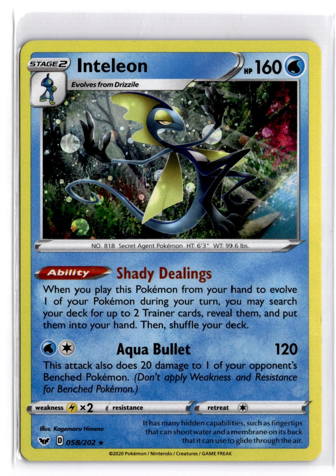Inteleon (Cosmos Holo) 058/202 Promo Miscellaneous Cards & Products Pokemon NM
