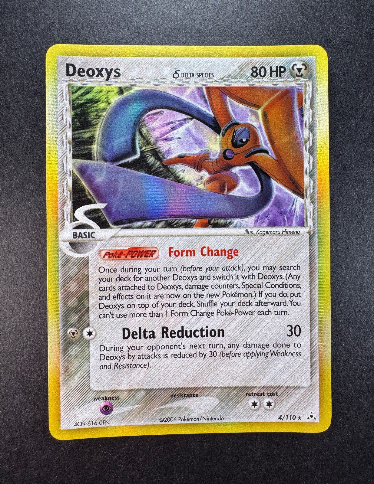 2006 POKEMON DEOXYS HOLON PHANTOMS DELTA SPECIES HOLO 4/110