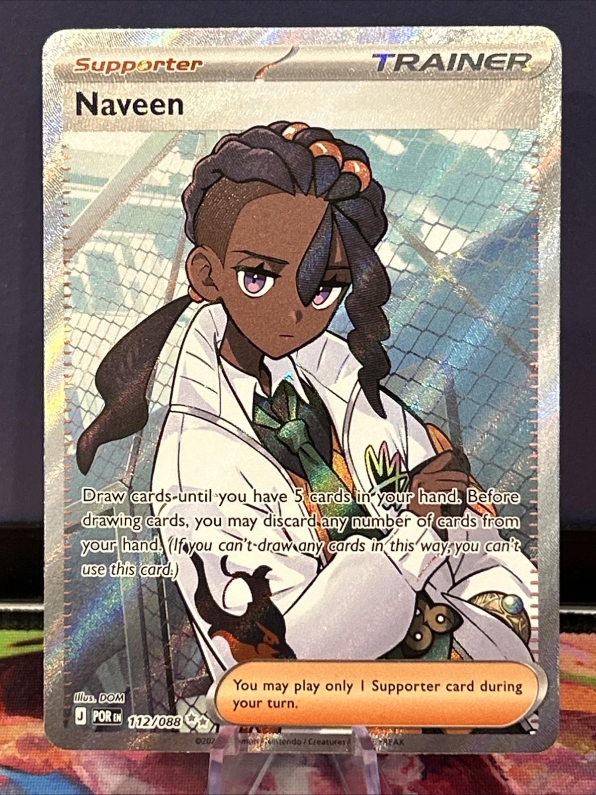 Pokemon TCG Naveen 112/088 Perfect Order Ultra Rare Full Art Holo Trainer NM/M