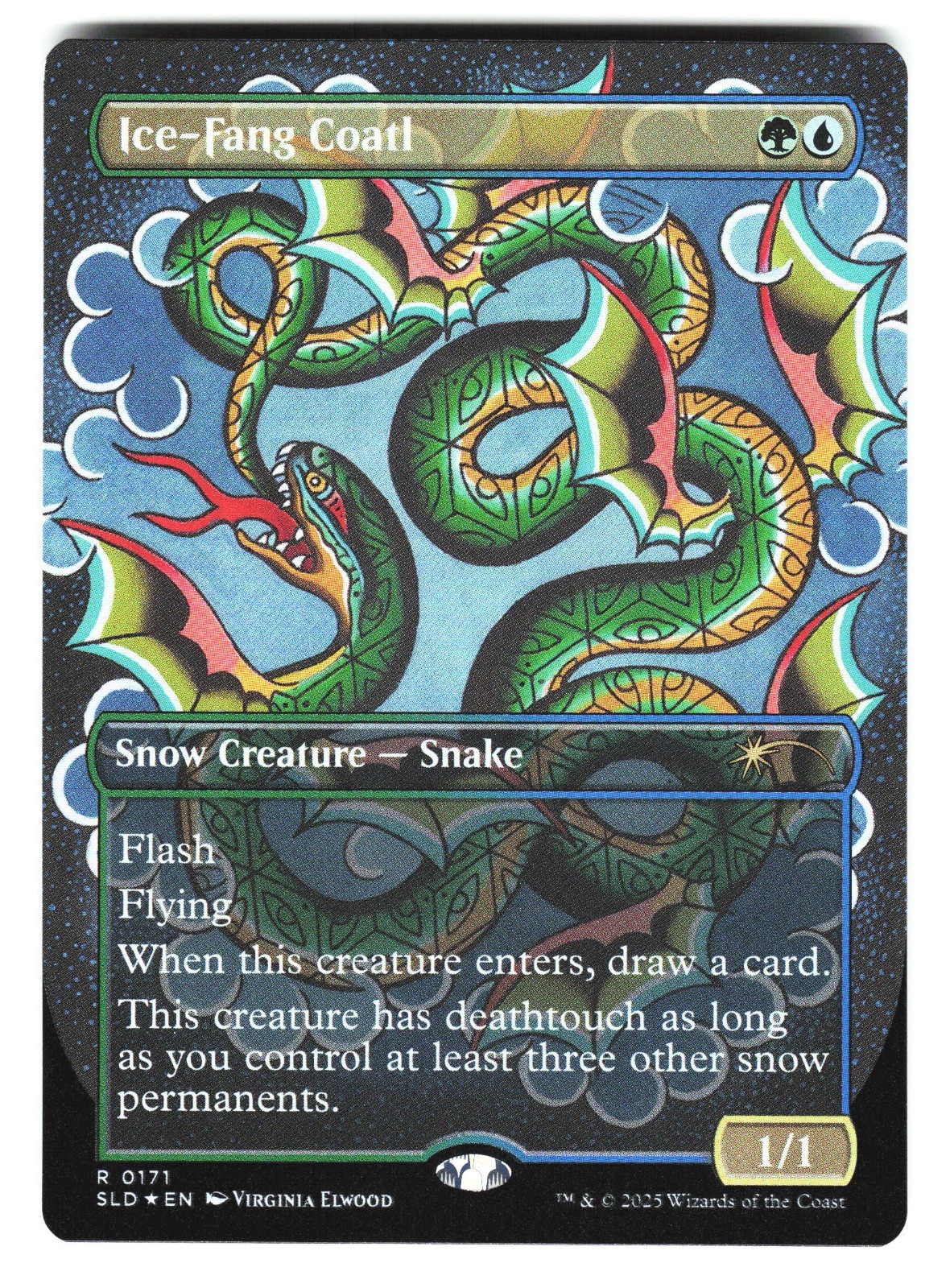 Ice-Fang Coatl #171 (NM) (Foil) (R) (SLD) Secret Lair Inked Magic MTG