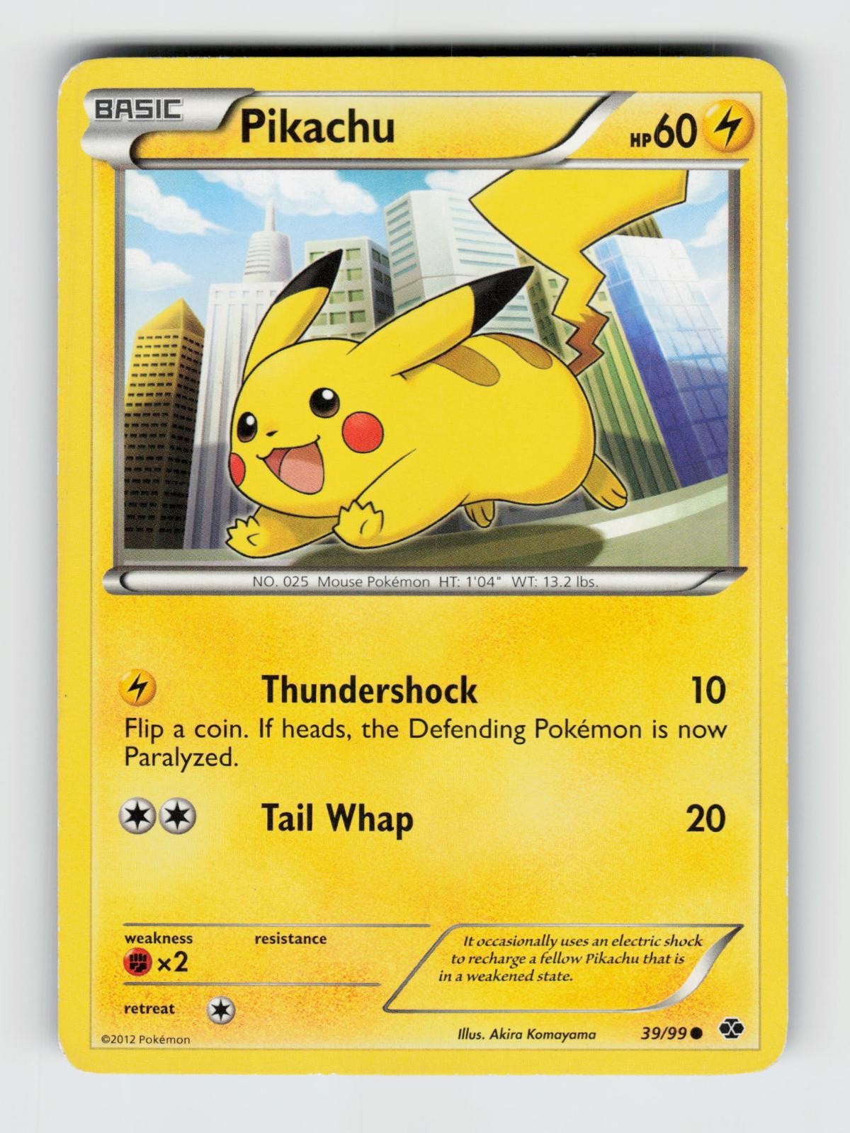Pikachu 39/99 Common Next Destinies Pokemon 2012 Heavily Played