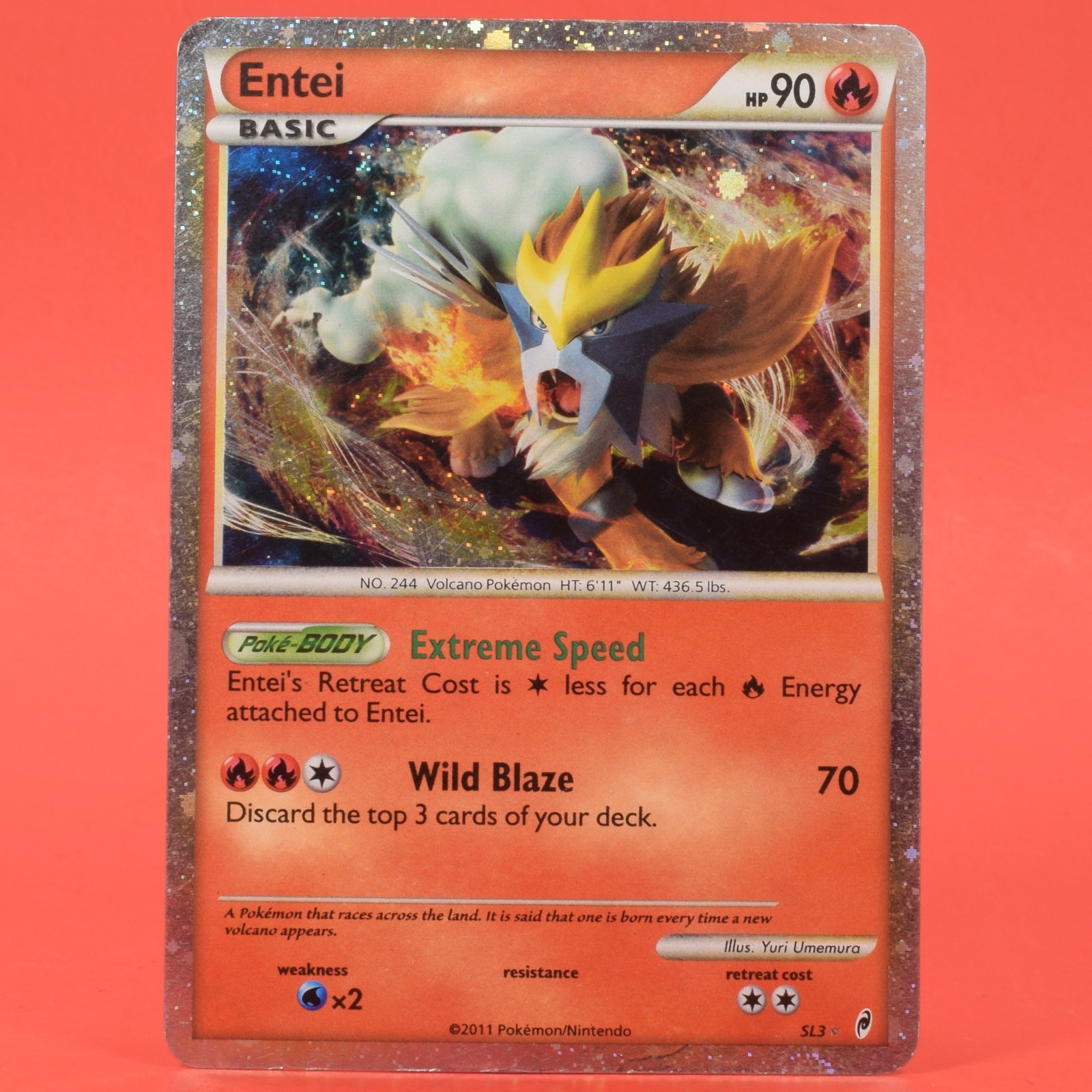 Pokemon TCG English Card Call of Legends Shining Entei SL3 Secret Holo Rare
