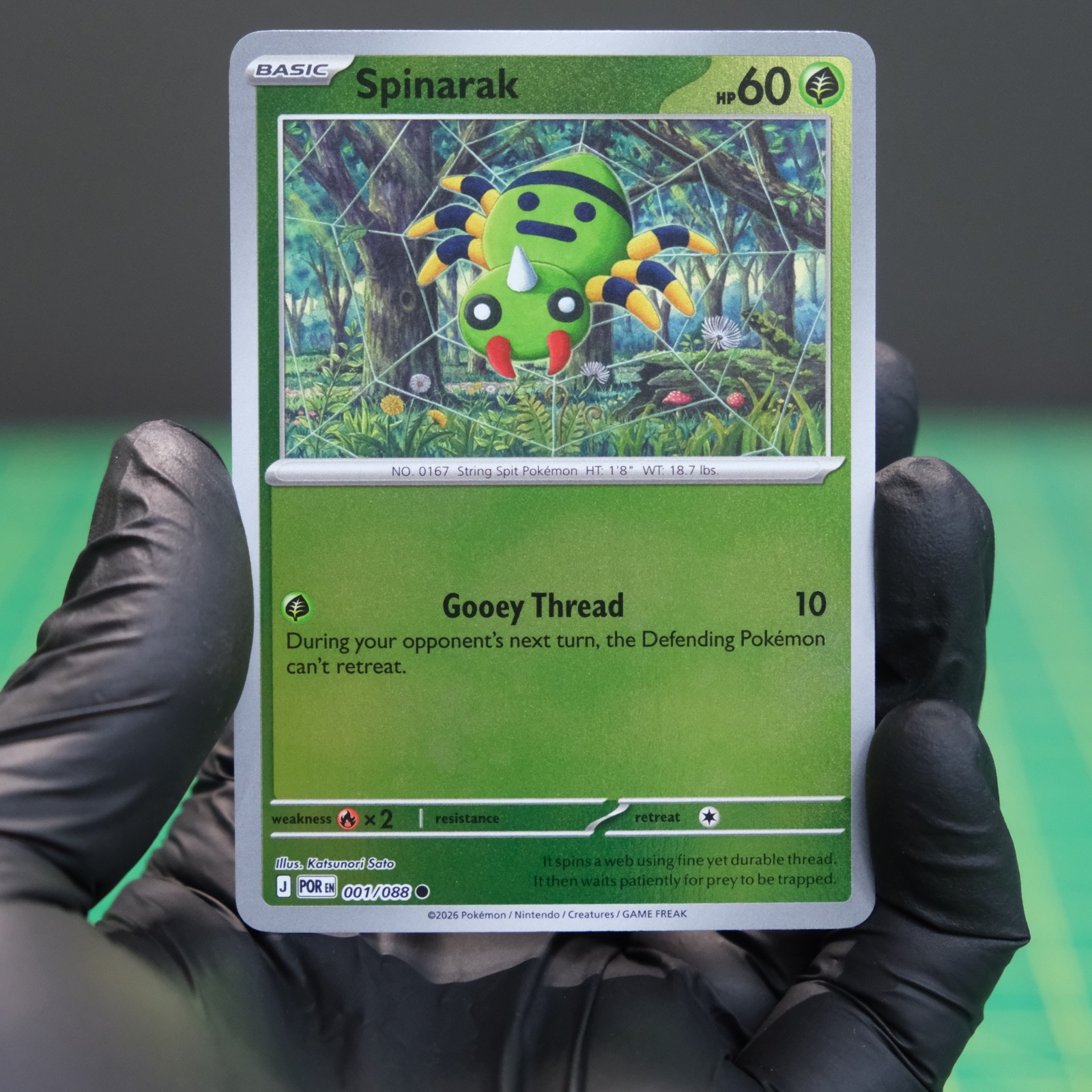 Spinarak 001/088 – Reverse Holo – Pokémon TCG: Perfect Order – English NM