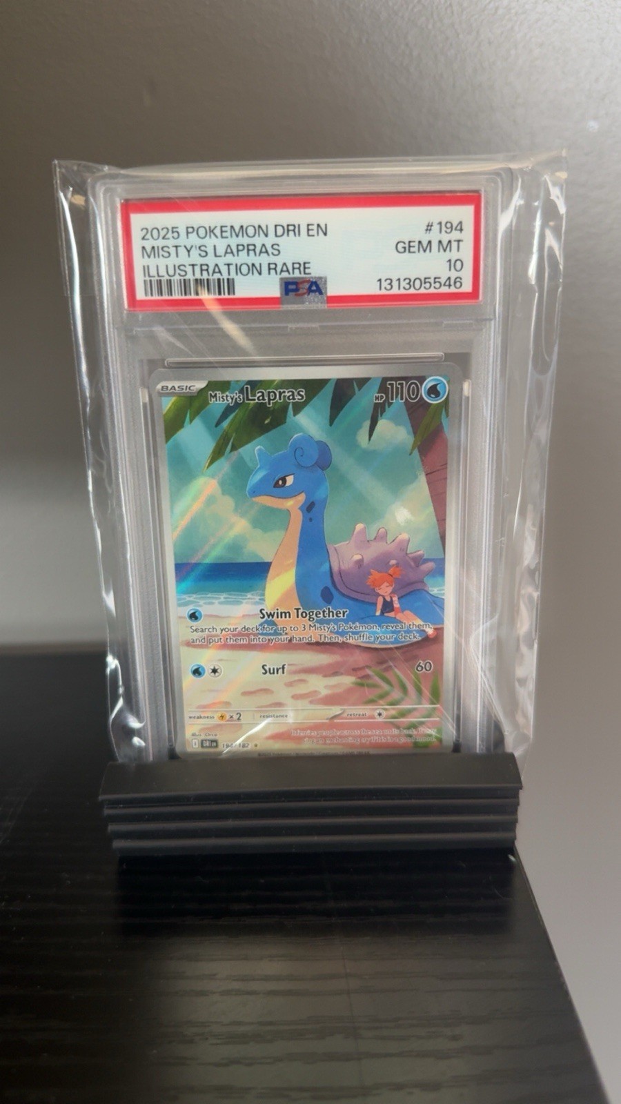The Pokémon Company SV10 Destined Rivals Misty’s Lapras 194/182 IR Holo PSA 10