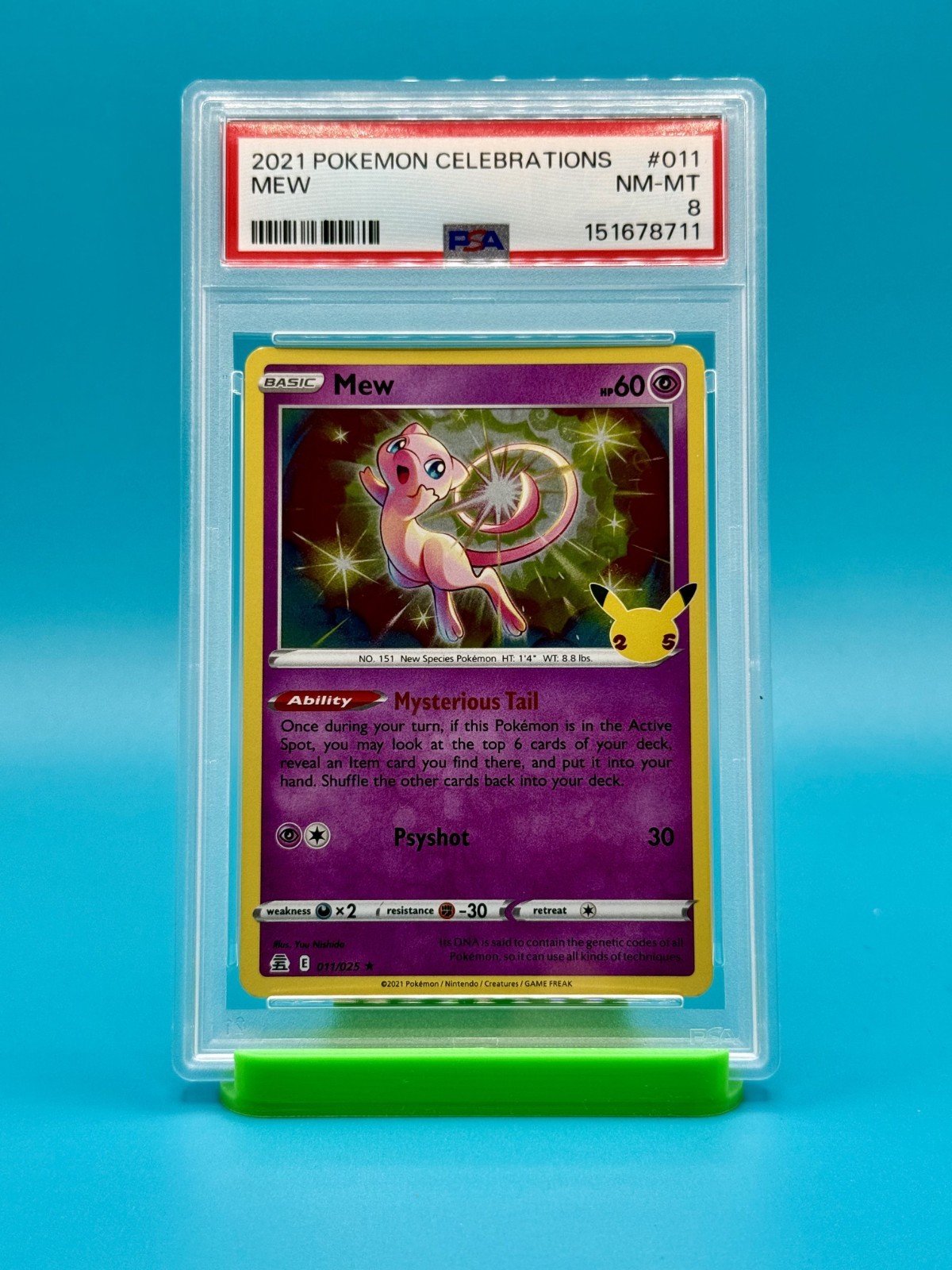 PSA 8 – 2021 Pokemon Celebrations Mew #011
