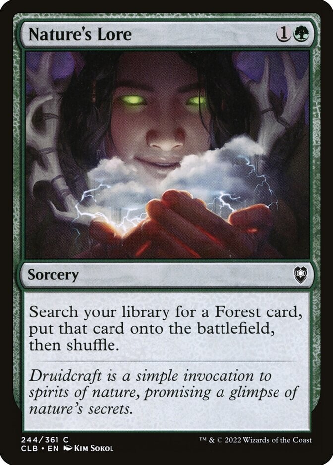 MTG – Nature’s Lore – CLB 244/361 – Battle for Baldur’s Gate – Magic