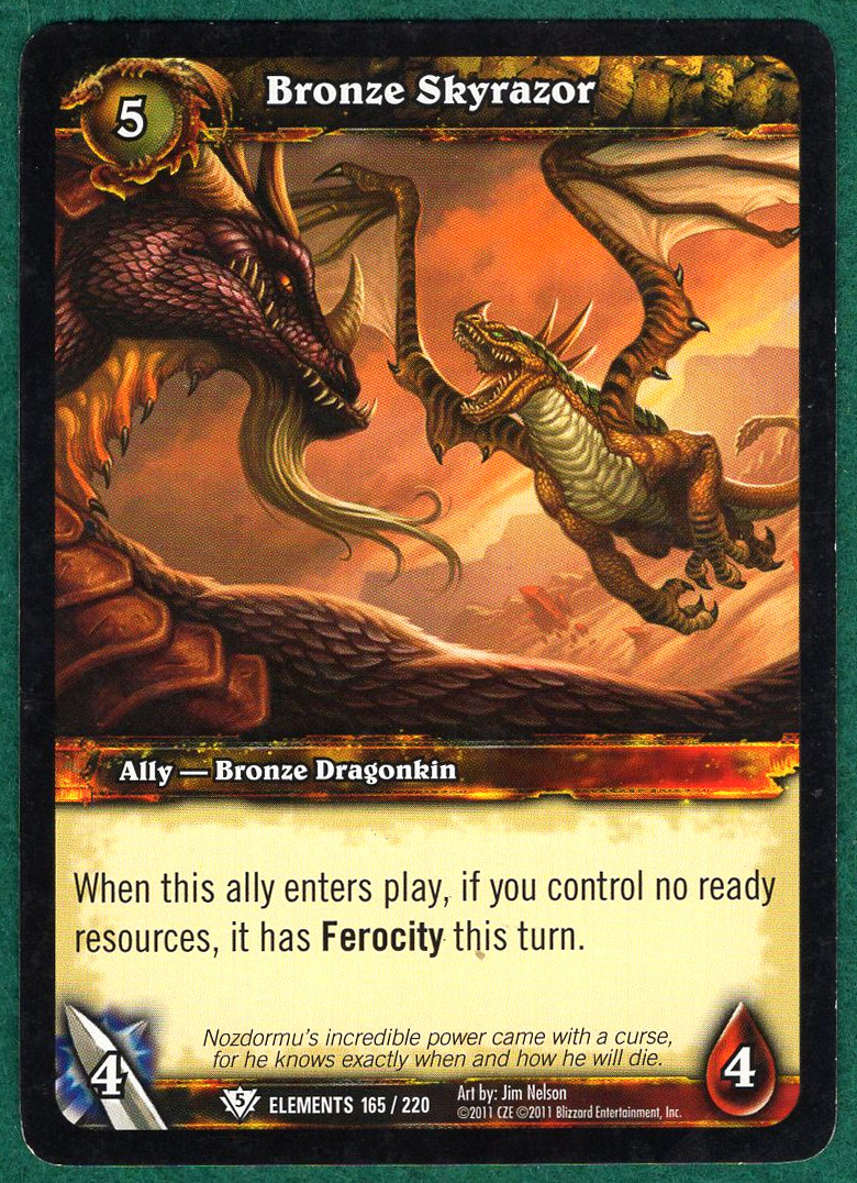 Bronze Skyrazor – War of the Elements #165/220 – World of Warcraft TCG Card