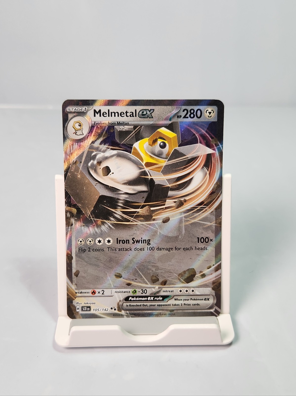Melmetal ex 105/142 Double Rare Sv07: Stellar Crown Pokemon