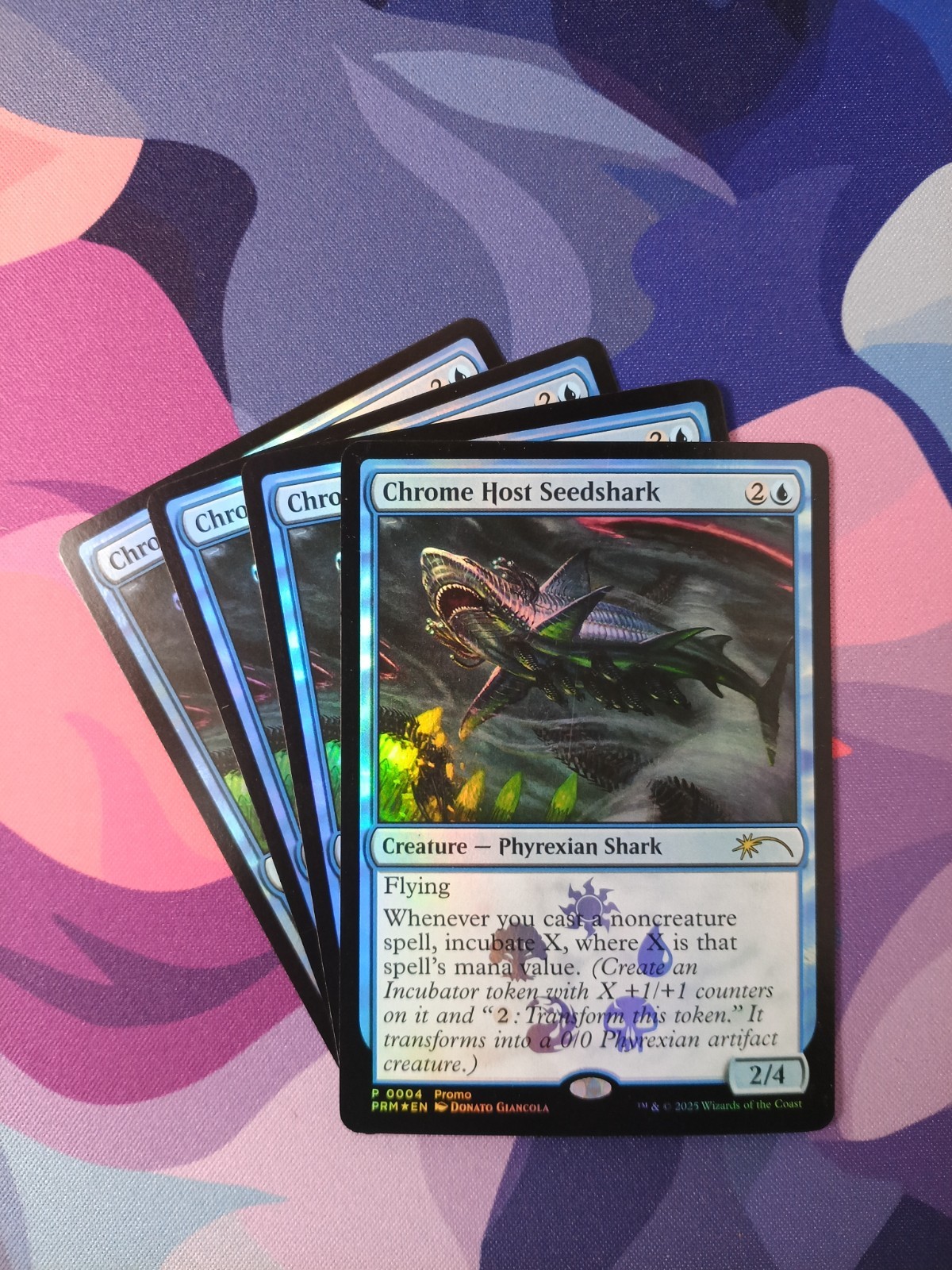 Chrome Host Seedshark x 4 – Promo Foil | March of the Machine | NM | MTG
