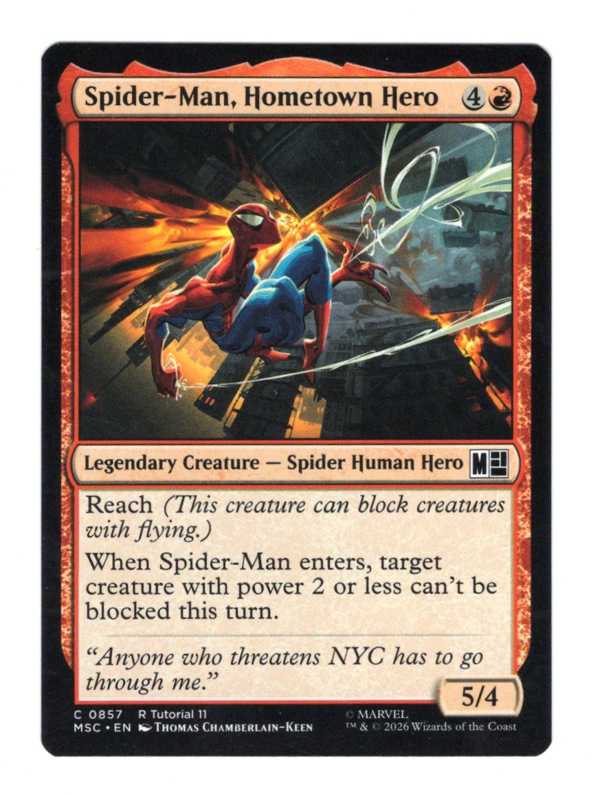 Spider-Man, Hometown Hero (0857) Marvel Super Heroes Magic: The Gathering NM