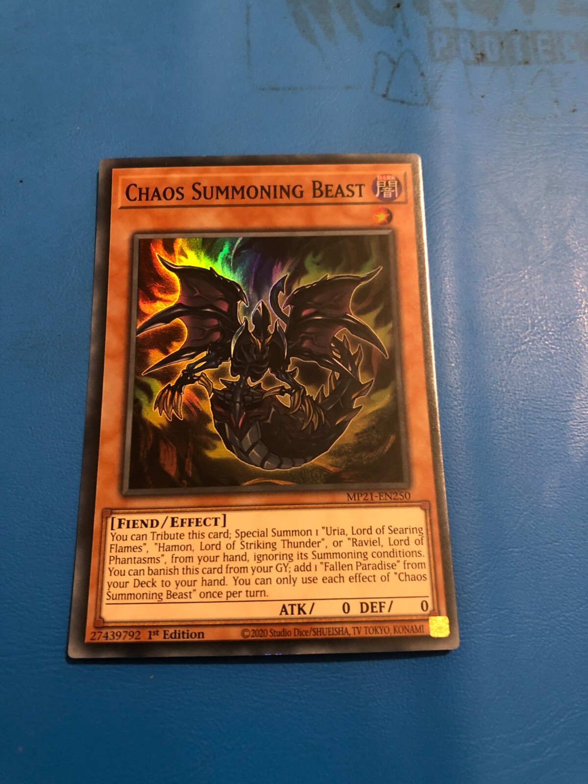 YUGIOH Super Rare Chaos Summoning Beast MP21-EN250 1st Edition