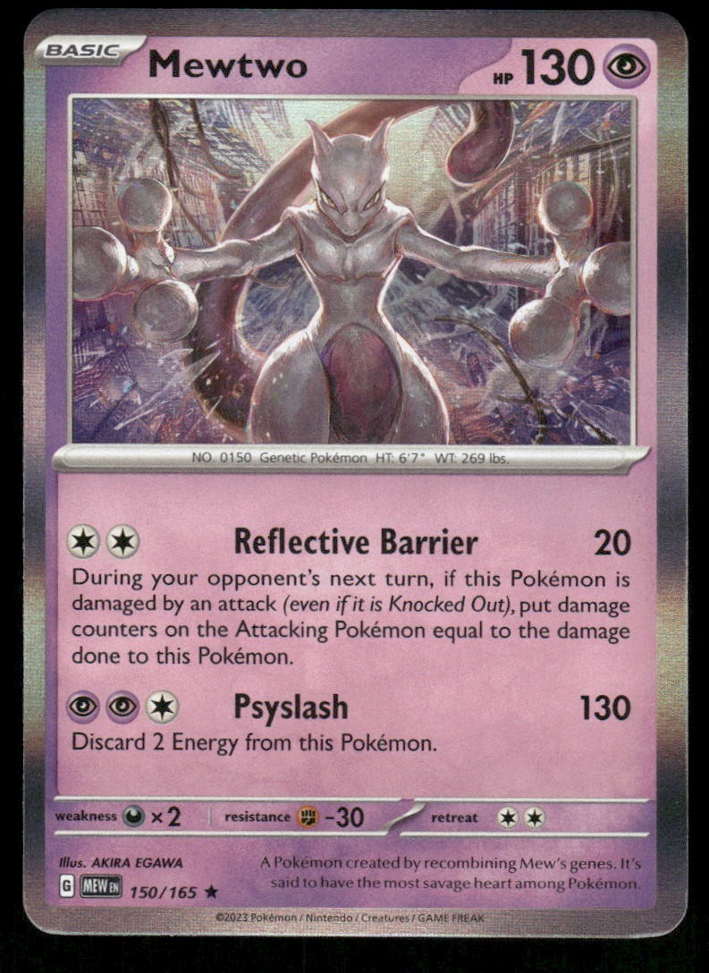Mewtwo 2023 Scarlet Violet 151 Holo Pokemon Card 150/165 (NM)