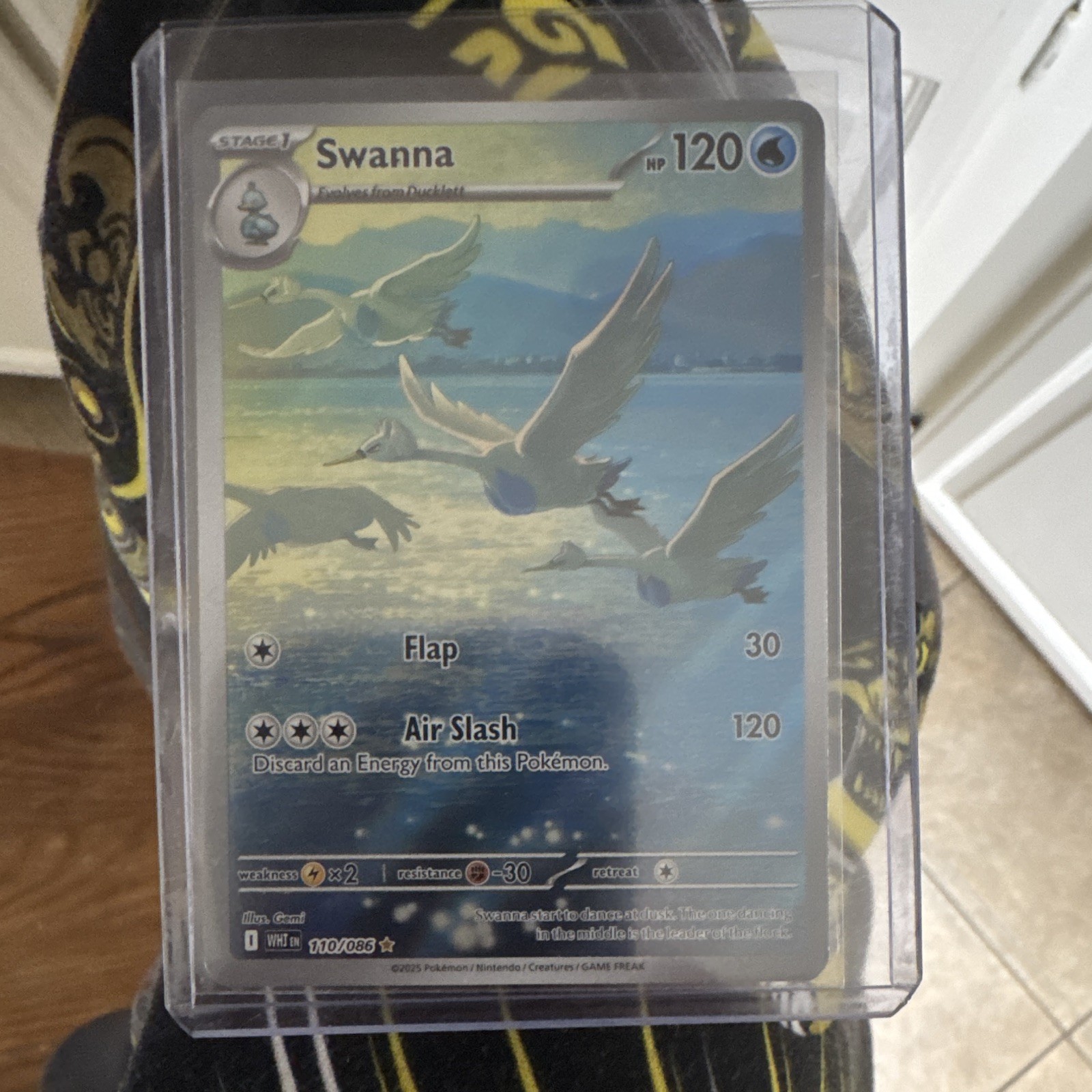 Pokémon Swanna 110/086 Sv: White Flare Illustration Rare Holo 120 HP