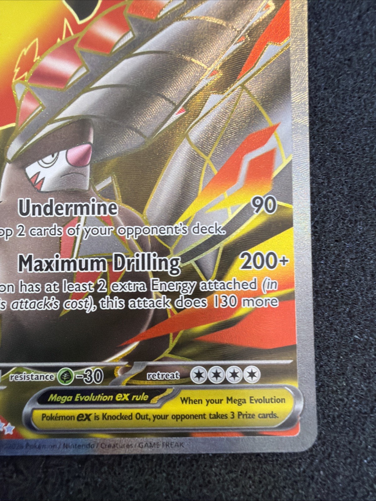 Mega Excadrill ex 103/084 Ultra Rare Pitch Black Pokemon Holo Near Mint