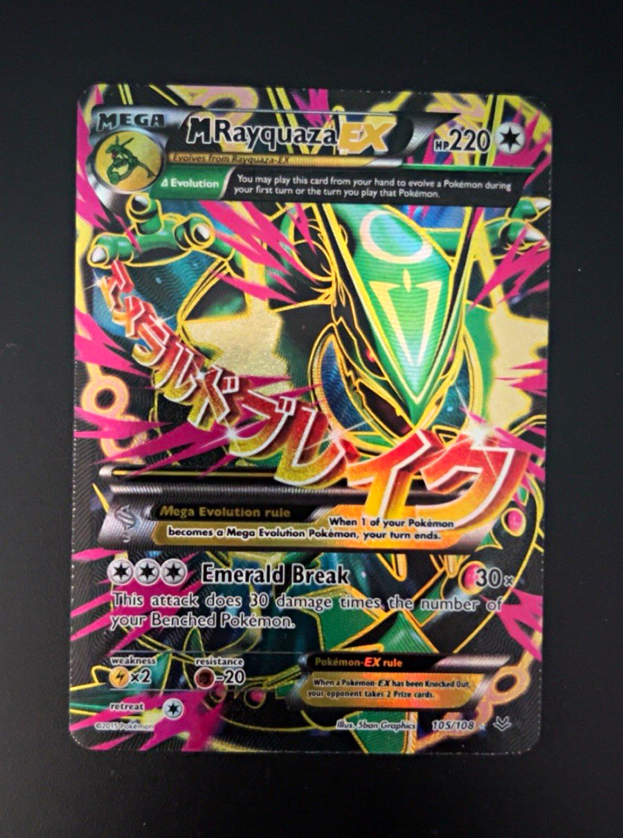 M Rayquaza EX 105/108 Roaring Skies Full Art Holo Ultra Rare English 2015