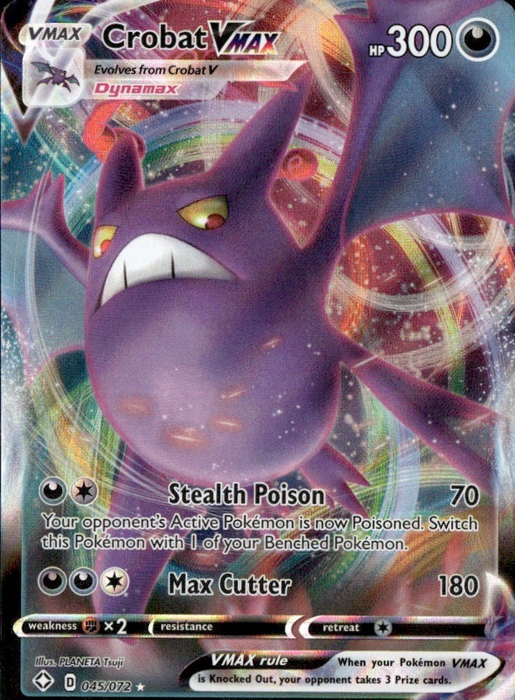 Crobat VMAX Ultra Rare Shining Fates 045/072 NM PLANETA Tsuji