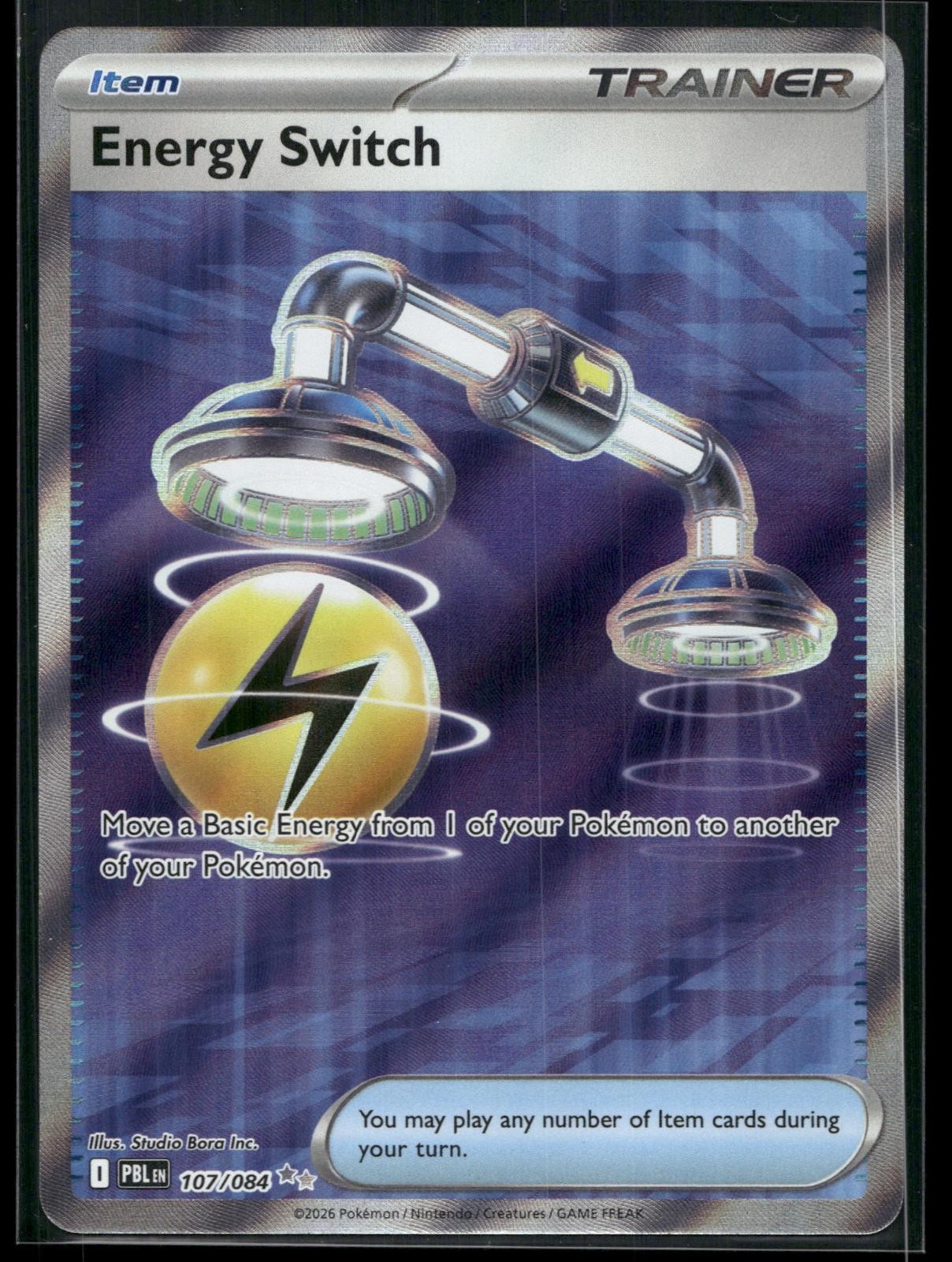 Energy Switch 107/084 Ultra Rare Pitch Black Pokemon Holo Near Mint