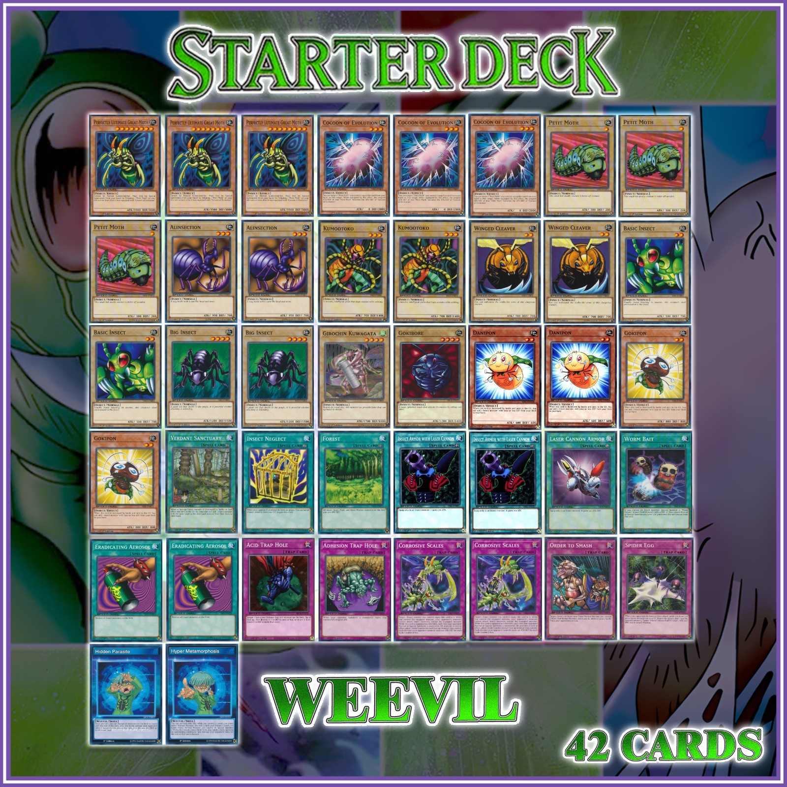 WEEVIL PERFECTLY ULTIMATE GREAT MOTH STARTER DECK 42 | Duelist Kingdom YuGiOh