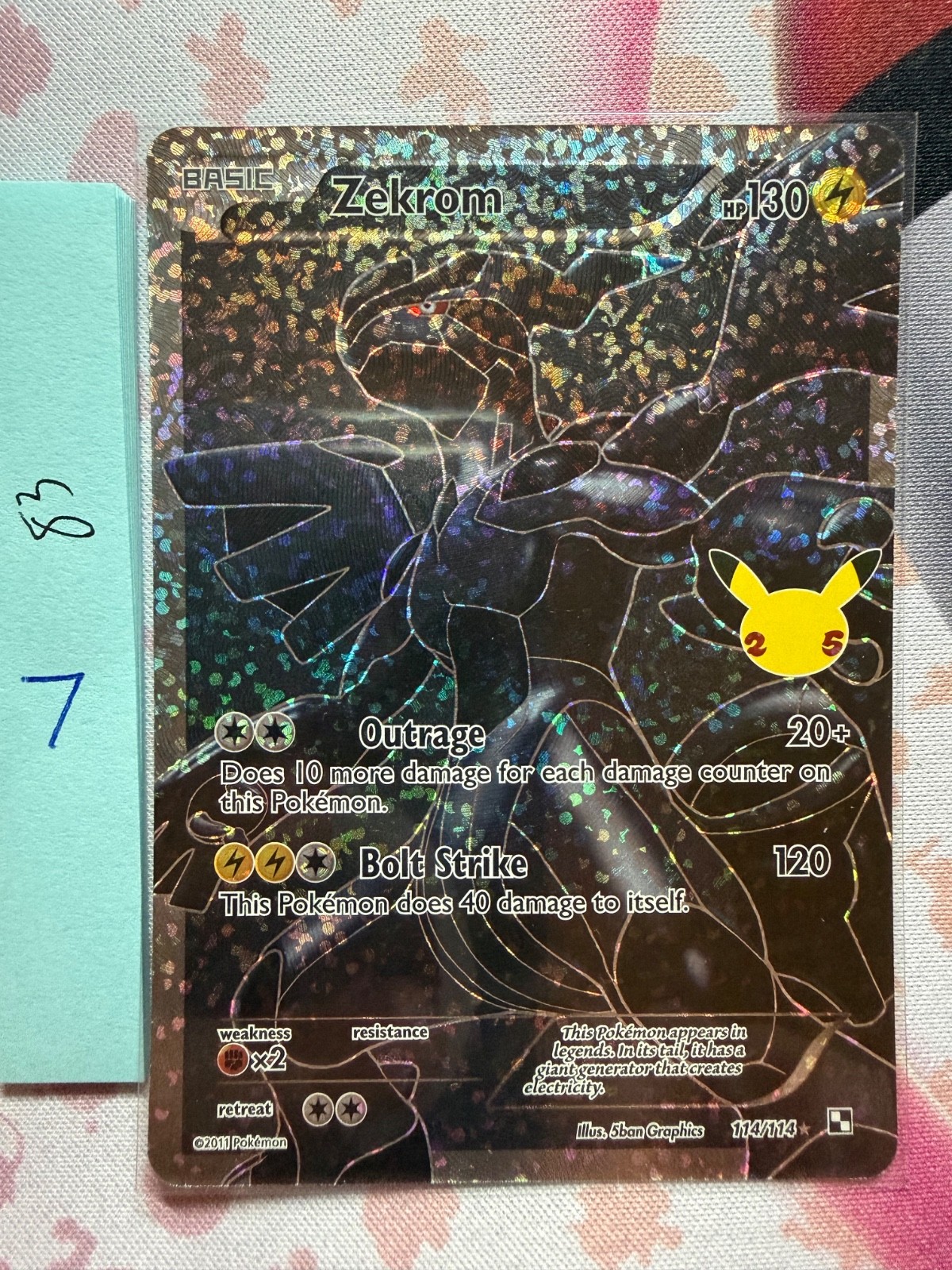 Pokemon TCG 25th Celebrations Zekrom 114/114 Ultra Rare Holo NM