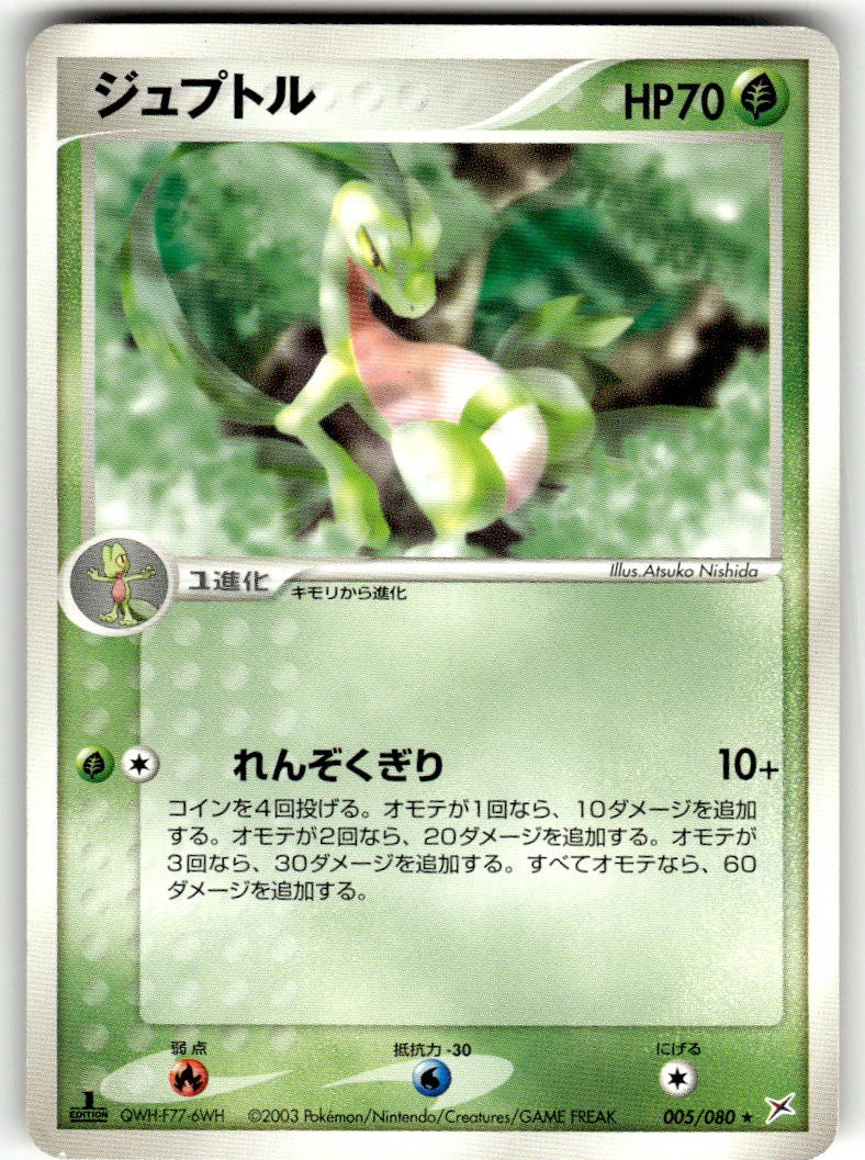 Grovyle 005/080 Rare Magma vs Aqua Pokemon Japanese 1st Edition MP