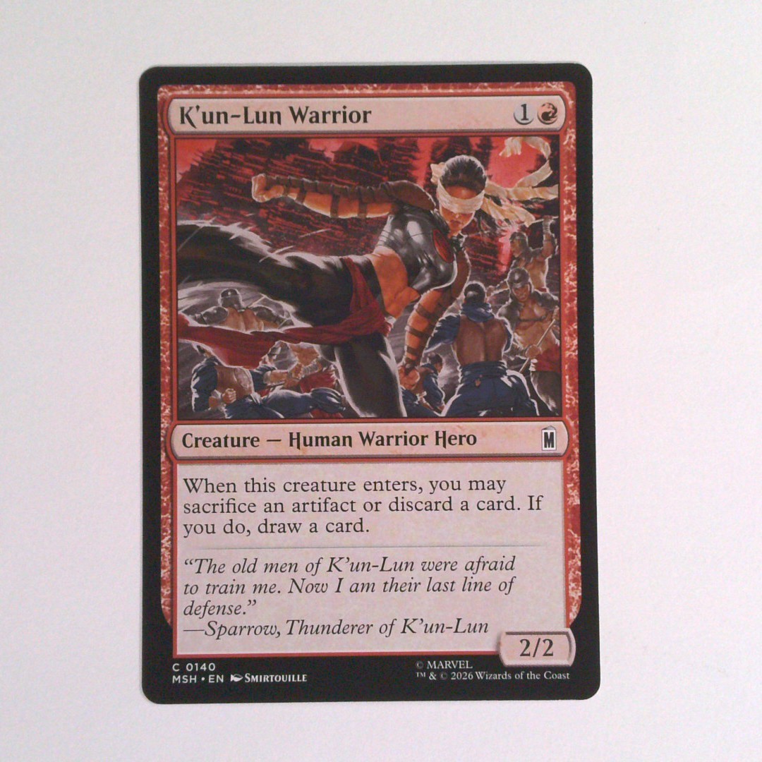 K’un-Lun Warrior 140 C Marvel Super Heroes Magic: The Gathering NM
