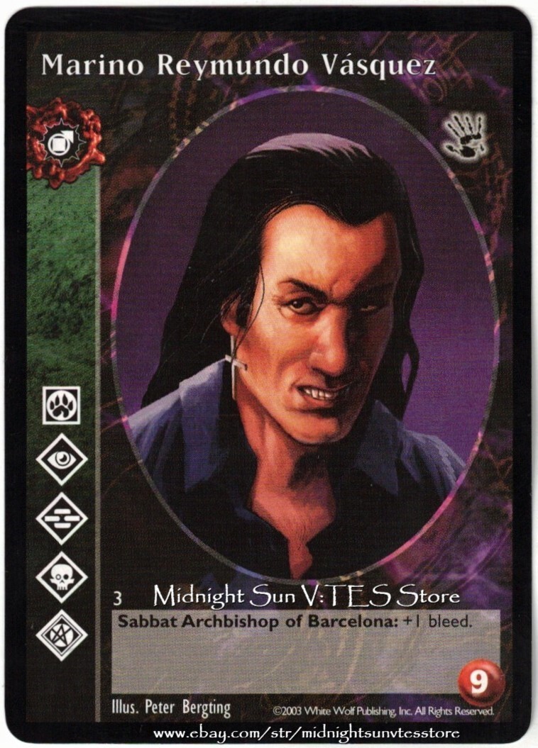 Marino Reymundo Vasquez Tremere Antitribu Black Hand V:TES VTES Vampire CCG