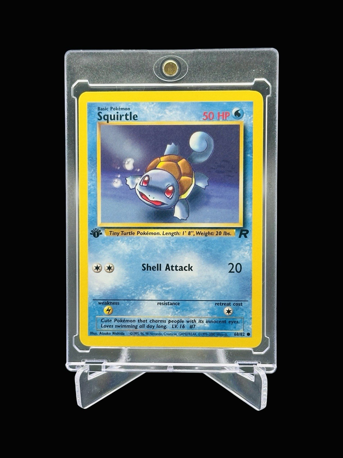 Squirtle Team Rocket 1st Edition 68/82 Pokemon 2000 Vintage NM+
