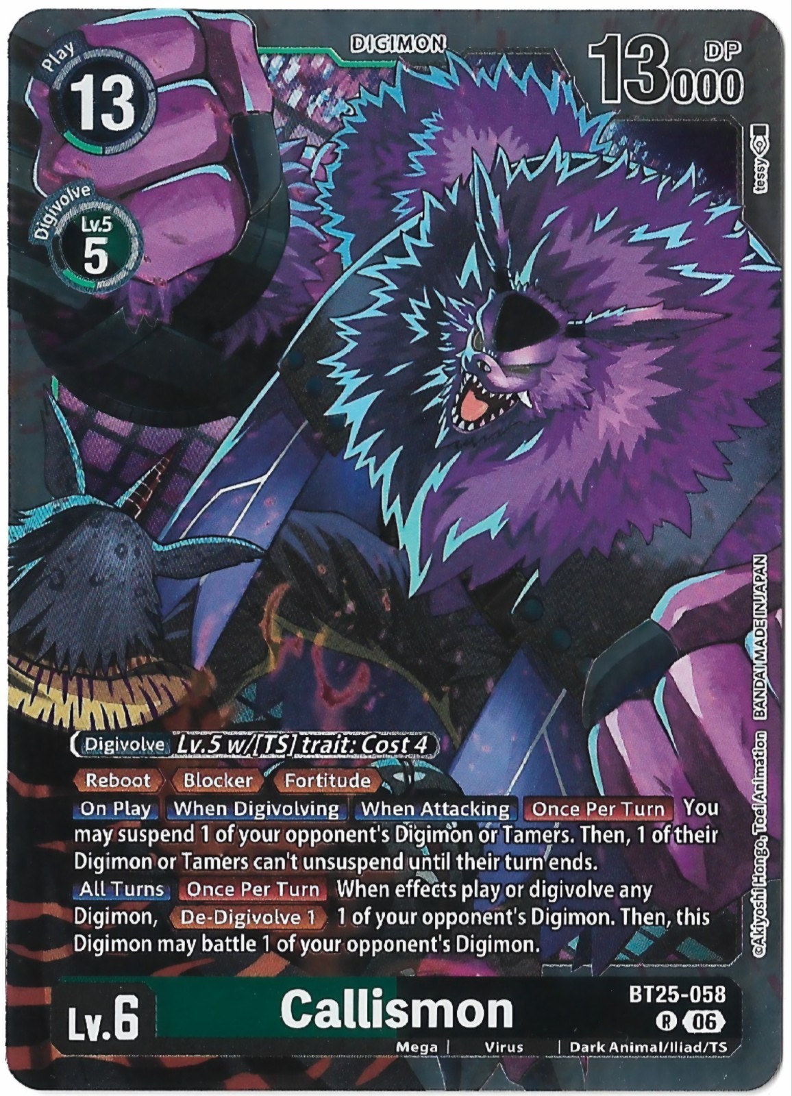 Callismon BT25-058 Playset Dual Revolution Digimon Card Game