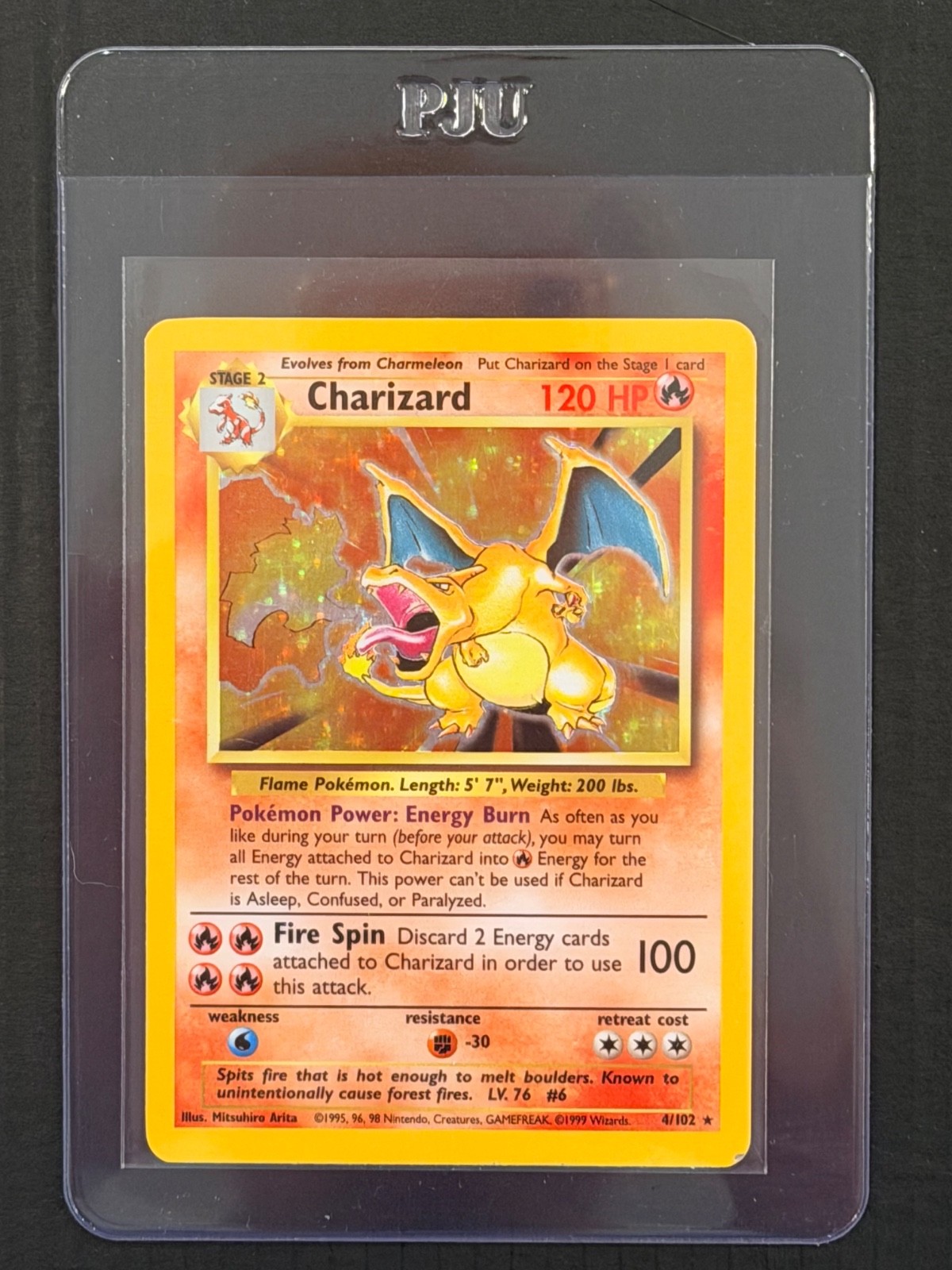 WOTC 1999 Base Set Unlimited Charizard Holo English Played