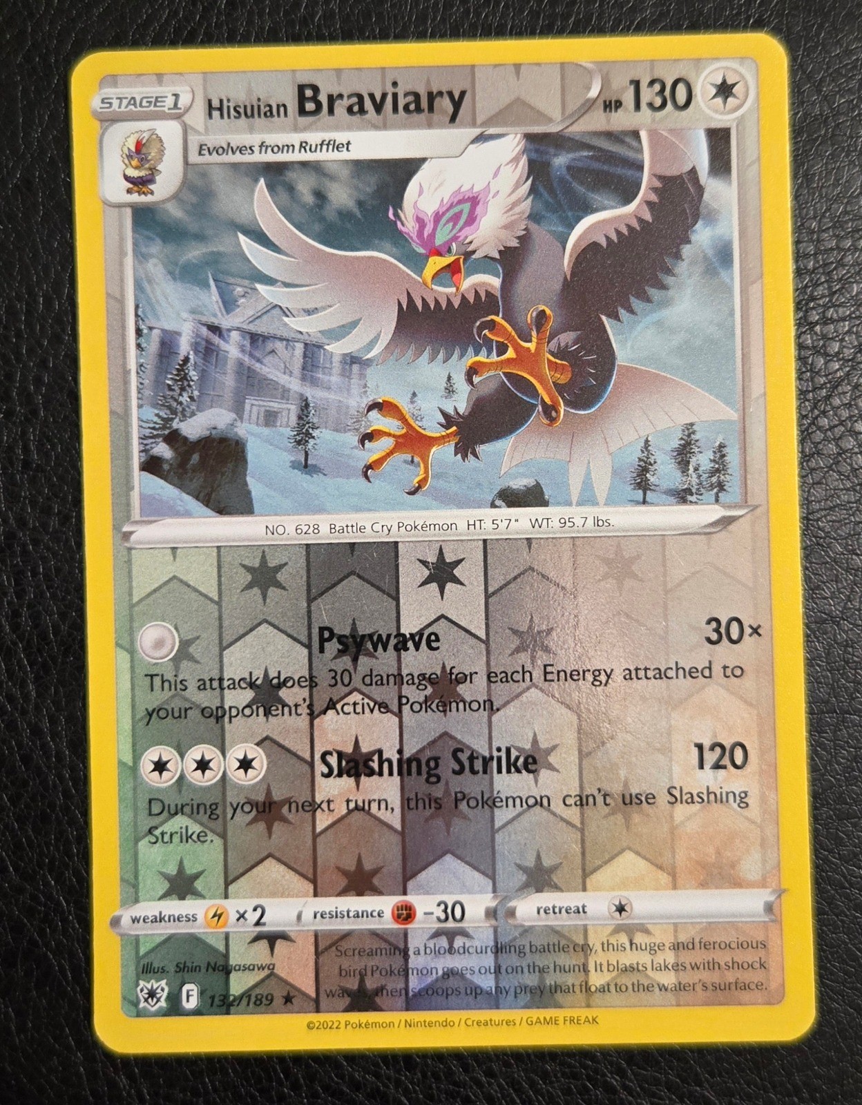 Hisuian Braviary Reverse Holo Rare SWSH10: Astral Radiance 132/189 HP