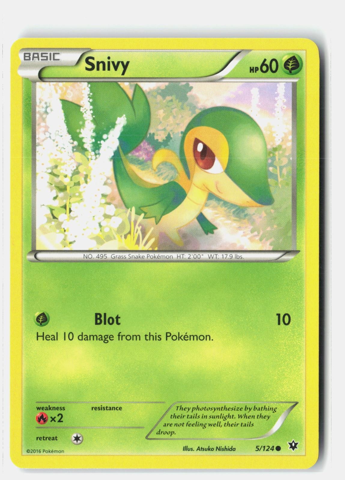 Snivy 5/124 Common Fates Collide Pokemon Lightly Played Atsuko Nishida