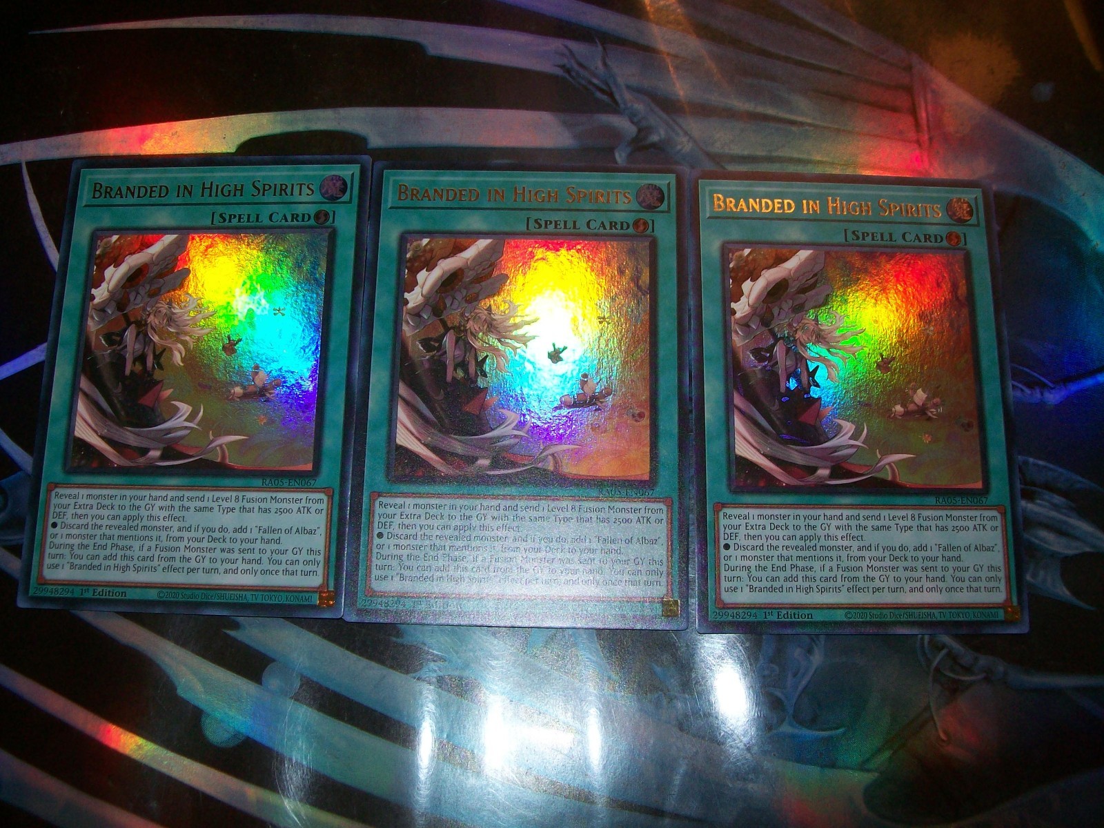 3x Branded in High Spirits 1st Edition Ultra Rare RA05-EN067 Yu-Gi-Oh!
