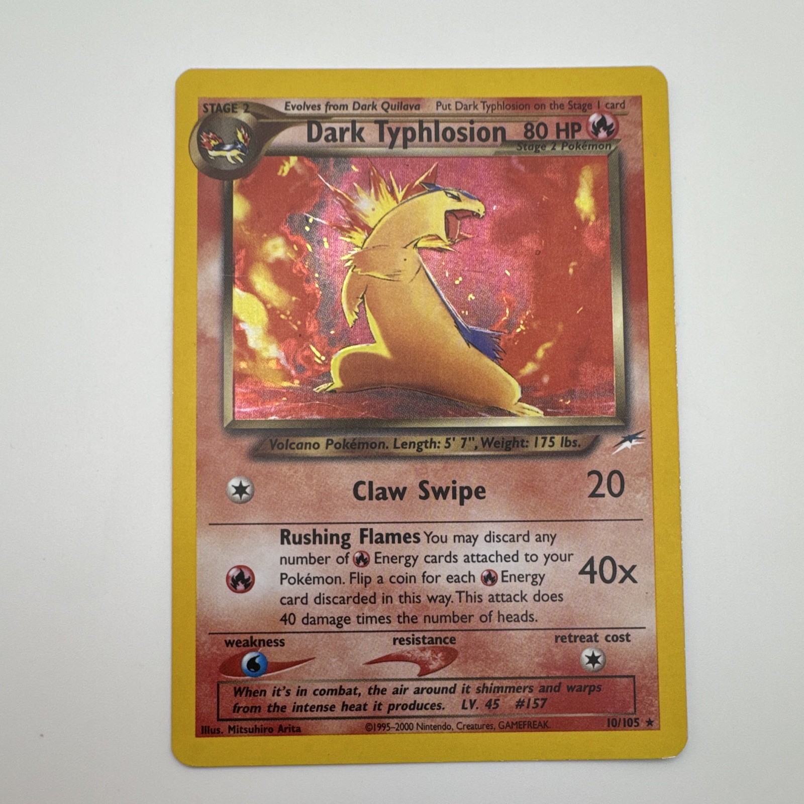 Dark Typhlosion Neo Destiny 10/105 Holo Rare Unlimited 2000 English LP