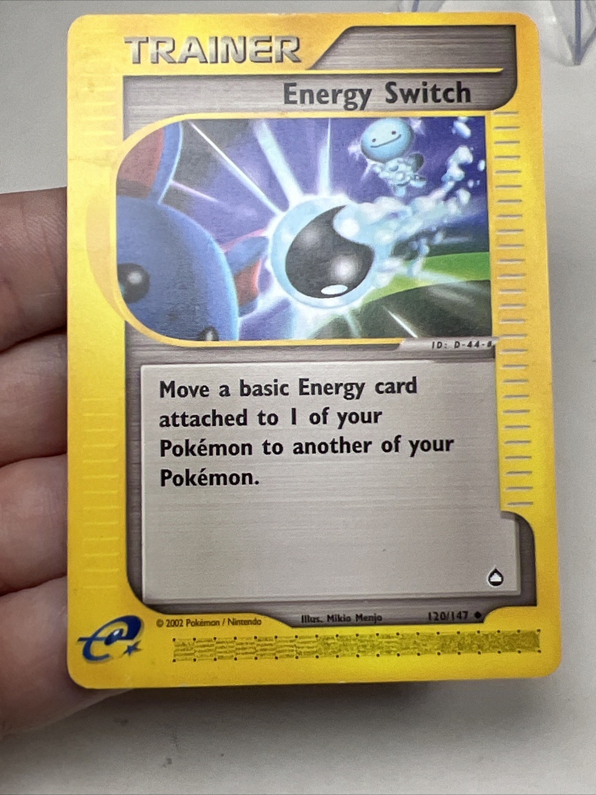 DAMAGED Energy Switch 120/147 Regular Aquapolis AUTHENTIC Pokemon Card
