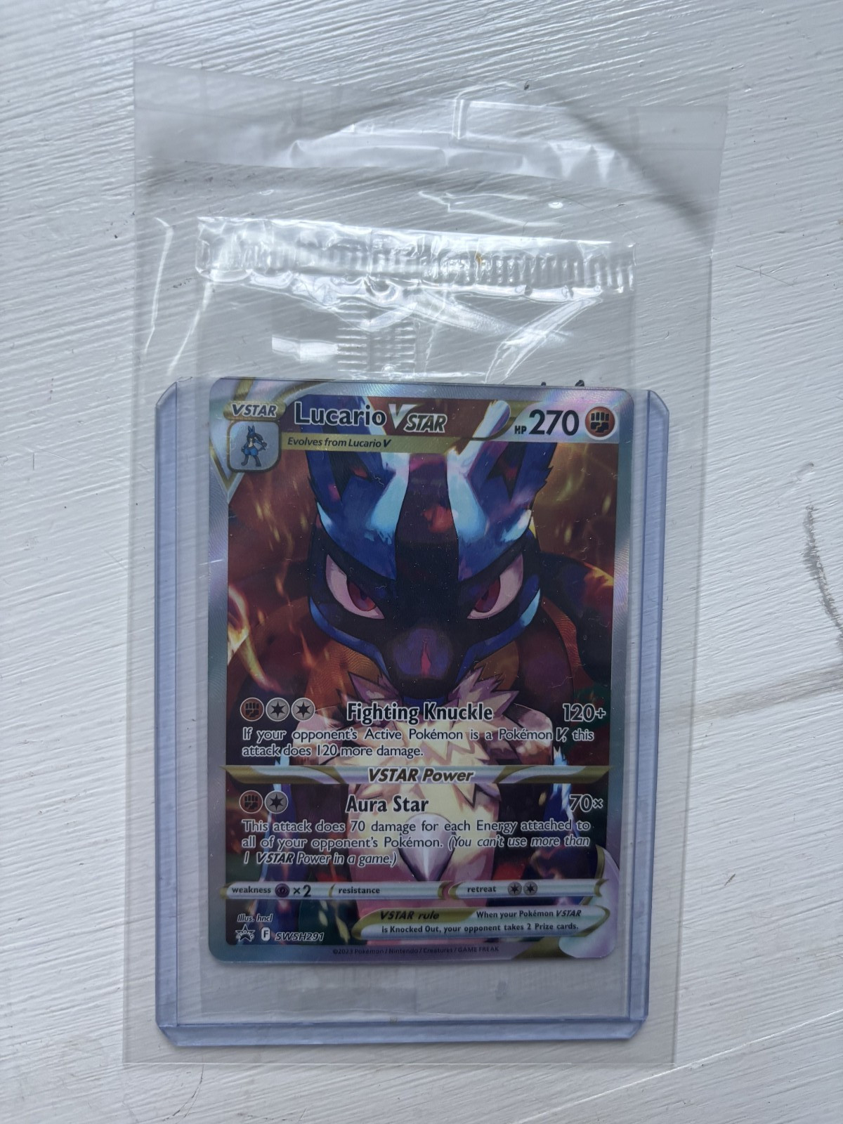Lucario VSTAR SWSH291 SWSH: Sword & Shield Promo Card Holo *UNOPENED SEALED*