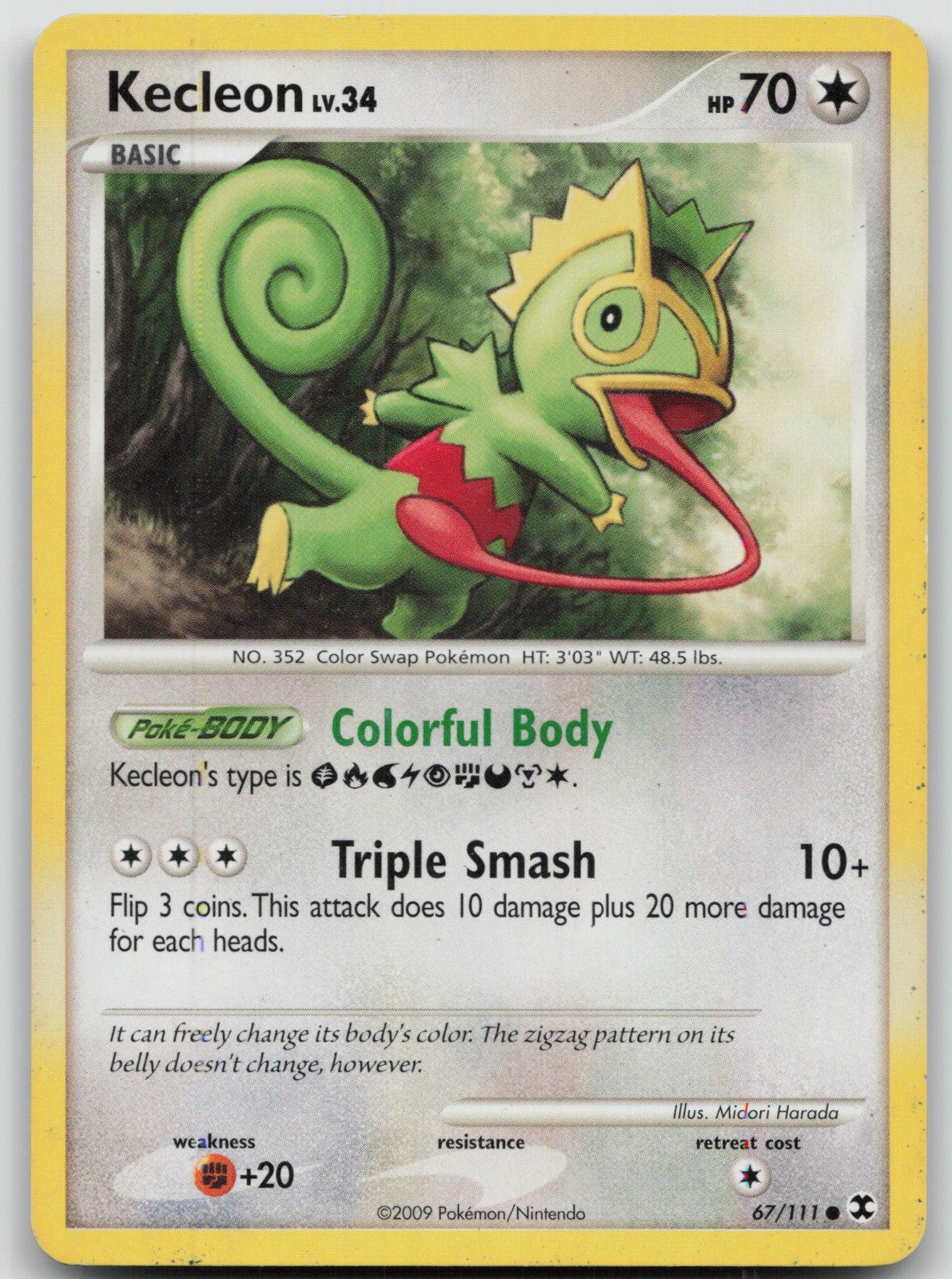 Kecleon Common Rising Rivals 67/111 LP Midori Harada