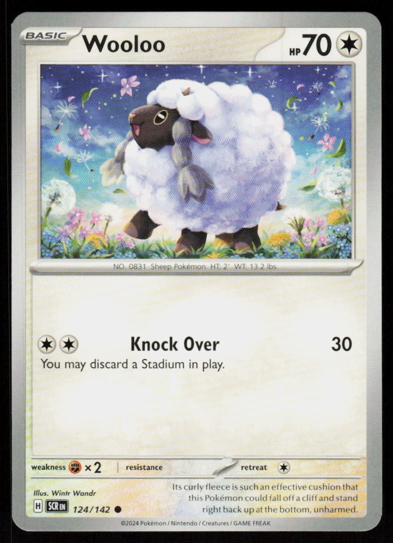 Wooloo 124/142 Common Stellar Crown Pokemon Near Mint